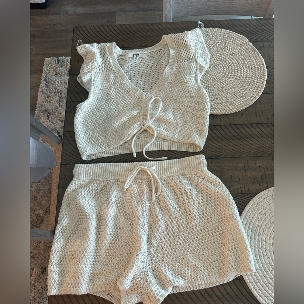 NWOT Madden nyc knit short set